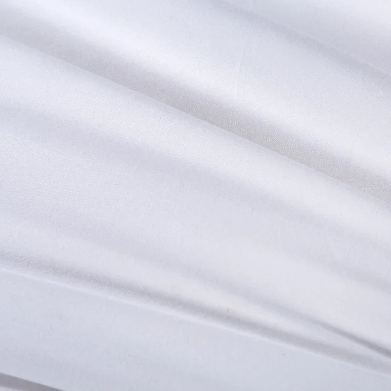 White Egyptian Cotton Bedding set US King Queen size Chic Golden Embroidery Bedding sets Super Soft Bed sheet set Duvet cover