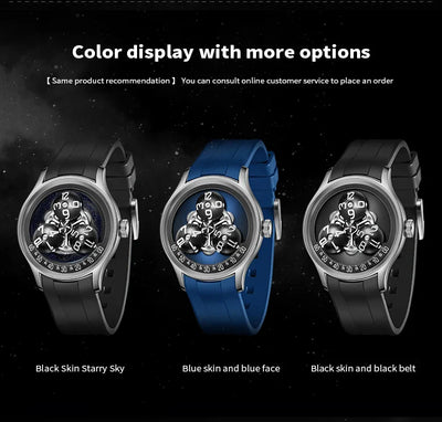 OBLVLO New Design Trisome Star Planet Automatic Watch For Men Luxury Super Luminous 316L Steel Case Mechanical Watch BLM-TRISOME