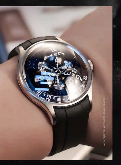 OBLVLO New Design Trisome Star Planet Automatic Watch For Men Luxury Super Luminous 316L Steel Case Mechanical Watch BLM-TRISOME