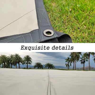 Octagon 5x5 Black Coating Tarp for 12 People Ultra Large Outdoor Camping Black Coated Tarp Waterproof Octagonal Sunshade Awning
