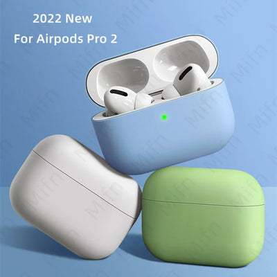 2023 For AirPods Pro Official Original Silicone Case Wireless Bluetooth Earphone Protective Case On For AirPods Pro 2 Soft Cover