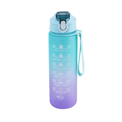 900ML Water Bottle with Straw Time Marker Leak-proof Cup Motivational Portable Water Bottle for Outdoor Sport Fitness BPA Free