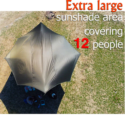 Octagon 5x5 Black Coating Tarp for 12 People Ultra Large Outdoor Camping Black Coated Tarp Waterproof Octagonal Sunshade Awning