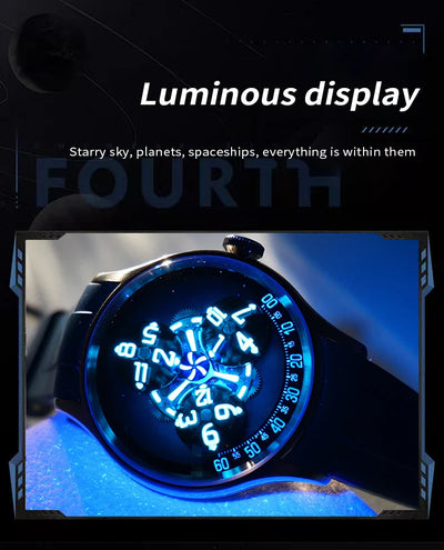 OBLVLO New Design Trisome Star Planet Automatic Watch For Men Luxury Super Luminous 316L Steel Case Mechanical Watch BLM-TRISOME