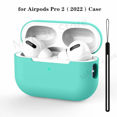 2023 For AirPods Pro Official Original Silicone Case Wireless Bluetooth Earphone Protective Case On For AirPods Pro 2 Soft Cover