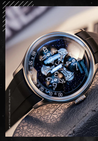 OBLVLO New Design Trisome Star Planet Automatic Watch For Men Luxury Super Luminous 316L Steel Case Mechanical Watch BLM-TRISOME