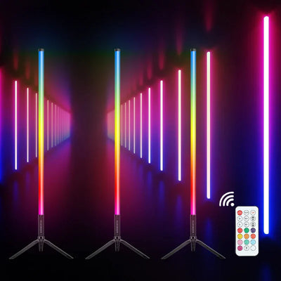 6Pcs TL-130Plus Rechargeable Battery Rgb Led Neon Tube Lights With Stand Bracket For DJ Dance Stage Party Events Both Lighting