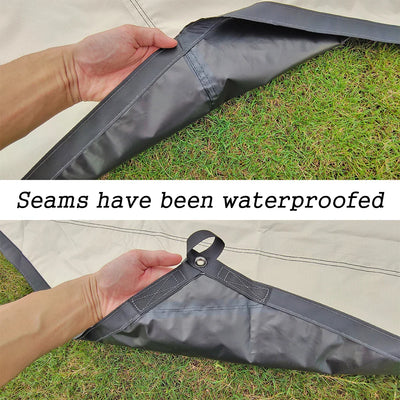 Octagon 5x5 Black Coating Tarp for 12 People Ultra Large Outdoor Camping Black Coated Tarp Waterproof Octagonal Sunshade Awning