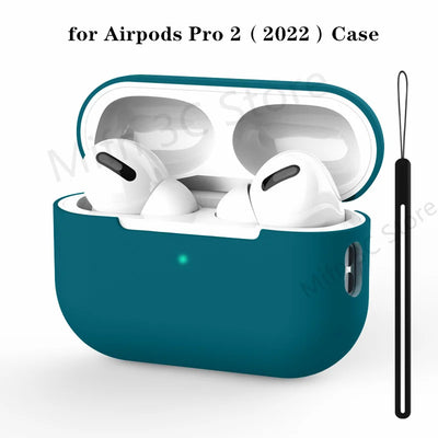 2023 For AirPods Pro Official Original Silicone Case Wireless Bluetooth Earphone Protective Case On For AirPods Pro 2 Soft Cover