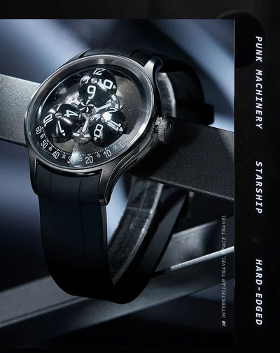 OBLVLO New Design Trisome Star Planet Automatic Watch For Men Luxury Super Luminous 316L Steel Case Mechanical Watch BLM-TRISOME