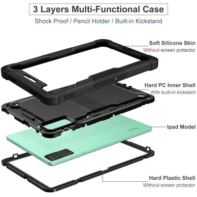For Xiaomi Redmi Pad Pro 12.1 inch SE 11 10.61 PC Tablet Stand Cover Kids Shockproof Case For Redmi Pad SE 11"  Holder Shell